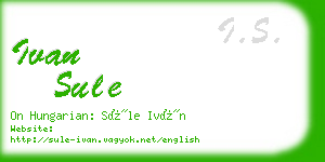 ivan sule business card